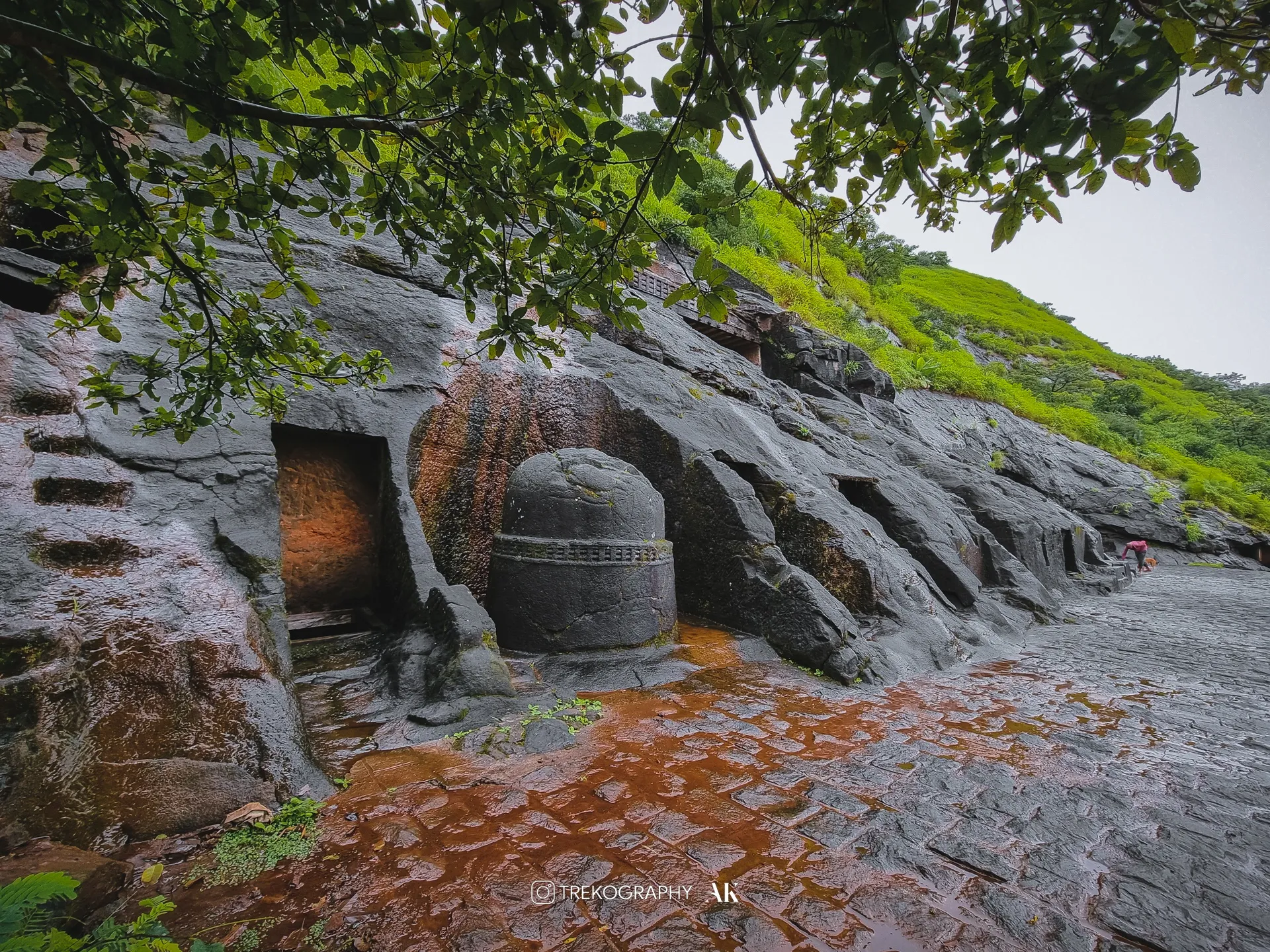 Stupa outside the main cave
